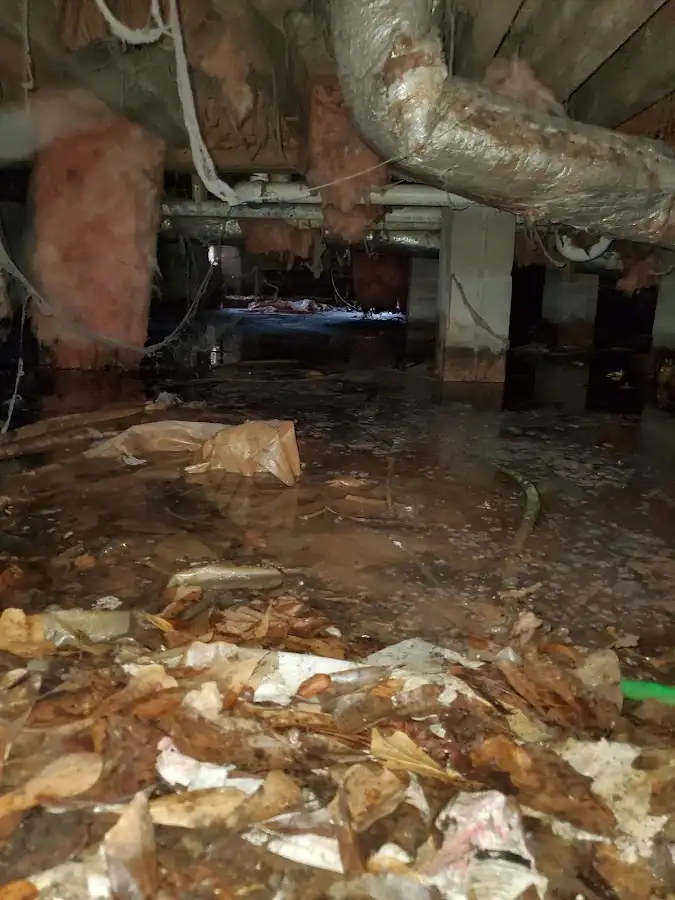 Crawl space flood assessment for Commercial Water Damage Restoration in Verona